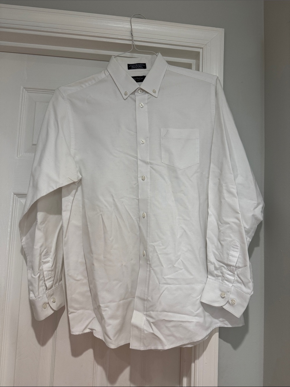 Nautica White Button-Down Dress Shirt